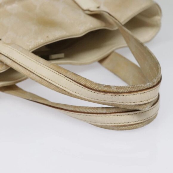 GUCCI GG Canvas Hand Bag Beige Silver 002 1080 Auth fm3872 - Picture 11 of 15